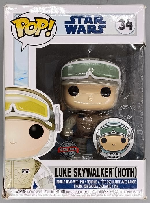 #34 Luke Skywalker (Hoth w/ Pin) Star Wars - Box Damaged Funko POP