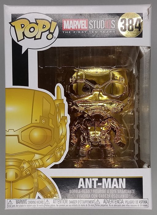 #384 Ant-Man (Gold) - Chrome - Marvel 10 - Box Damaged Funko POP