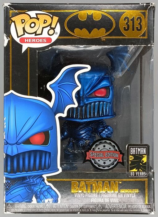 #313 Batman (Merciless) - Metallic - DC - Box Damaged Funko POP