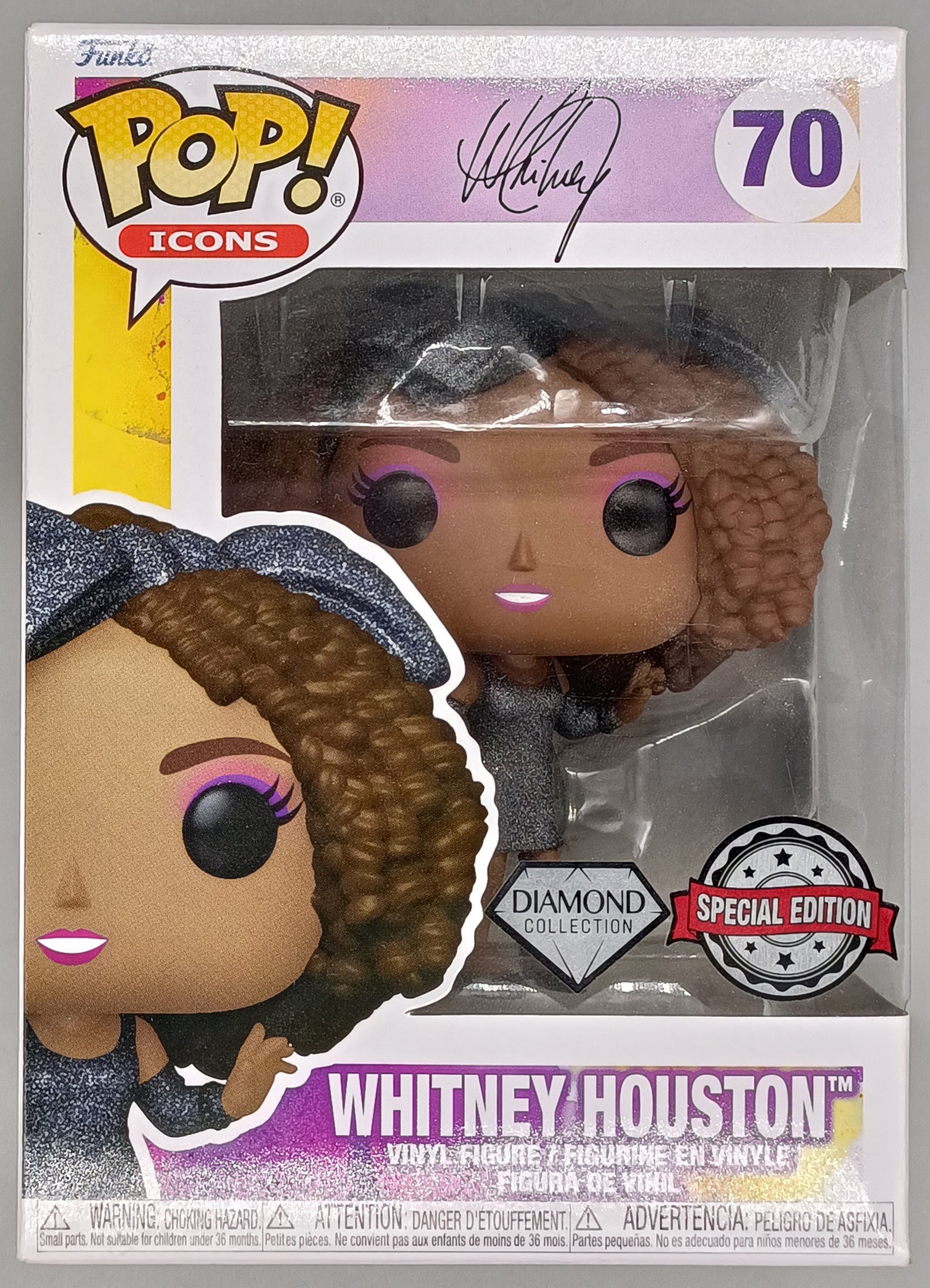 70 Whitney Houston - Diamond - Rocks - Brand New Funko POP in Protector