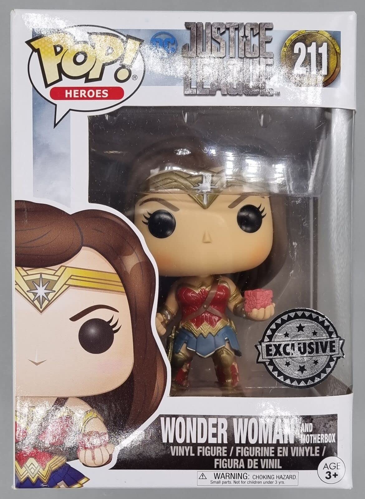 211 Wonder Woman (and Motherbox) -DC Justice League Funko POP - Box Damaged