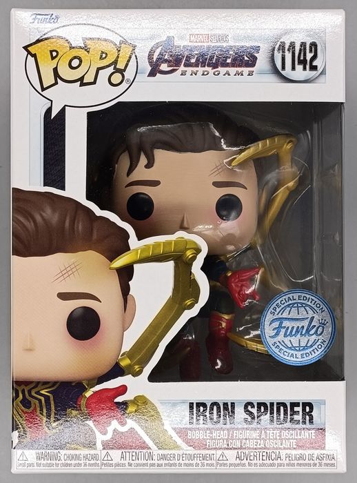 1142 Iron Spider (Unmasked) Marvel Avengers Endgame - Box Damaged Funko POP