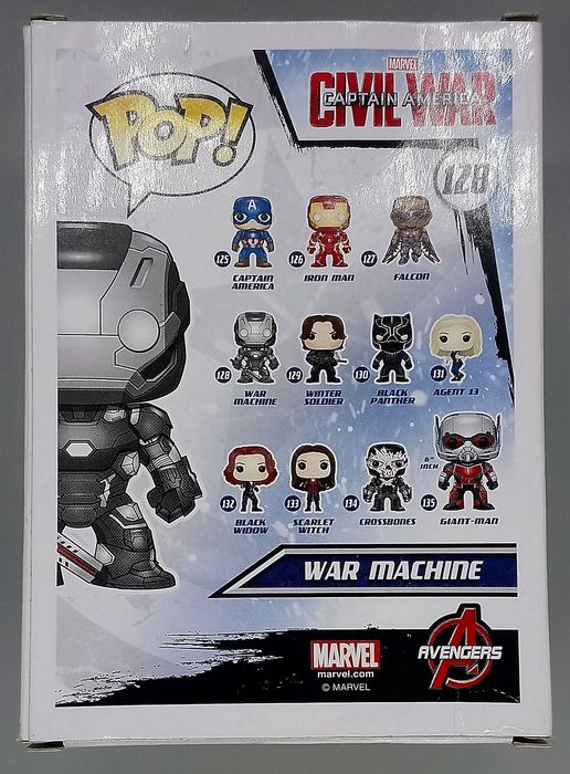 #128 War Machine - Marvel Captain America Civil War Box Damaged Funko POP