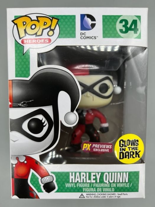 #34 Harley Quinn - Glow - DC Comics - Box Damaged Funko POP