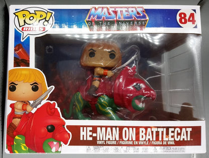 84 He-Man on Battlecat - Rides - Masters of the universe Funko POP - Box Damaged