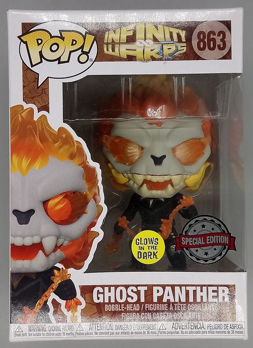 #863 Ghost Panther Glow - Marvel Infinity Warps - Box Damaged Funko POP