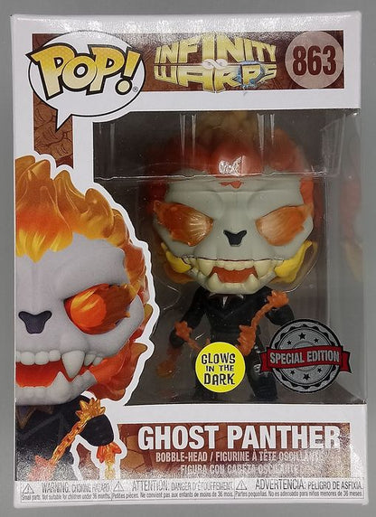 #863 Ghost Panther Glow - Marvel Infinity Warps - Box Damaged Funko POP