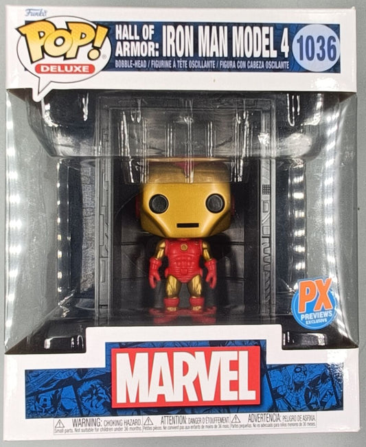 1036 Hall of Armor: Iron Man Model 4 Deluxe - Marvel - Box Damaged Funko POP