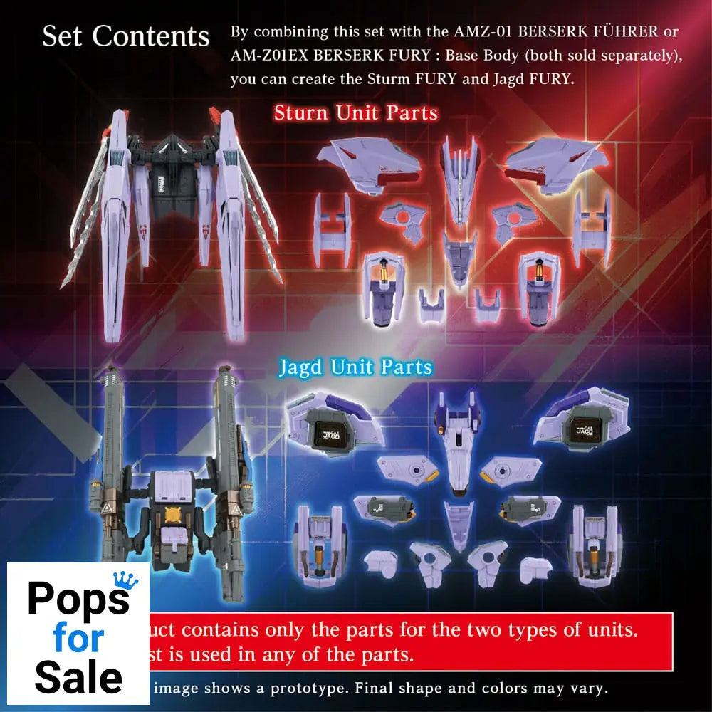 Zoids Model Kit Accesoory Set AM-Z01CP Berserk Fury Sturm & Jagd Unit