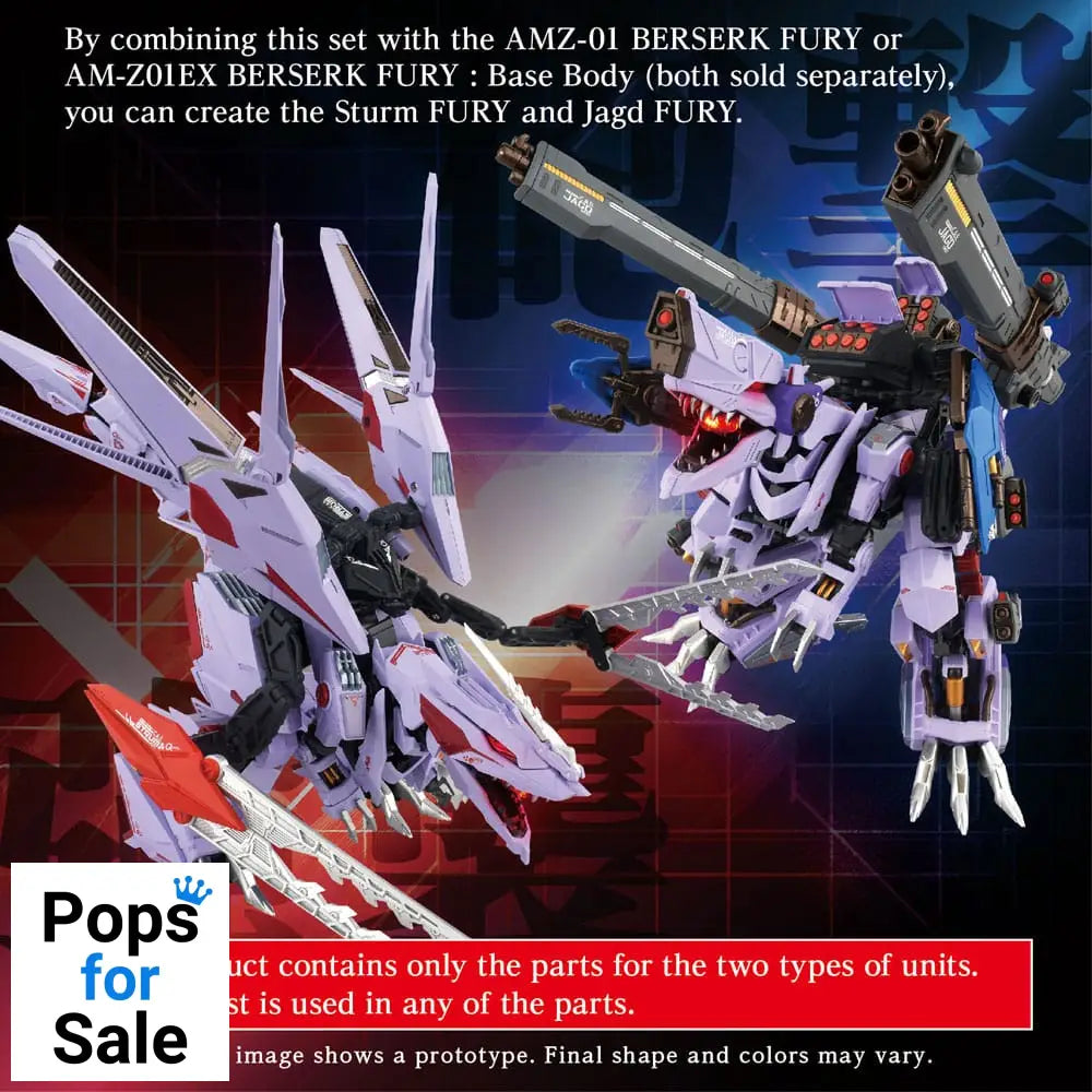 Zoids Model Kit Accesoory Set AM-Z01CP Berserk Fury Sturm & Jagd Unit