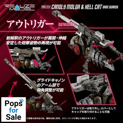 Zoids Plastic Model Kits 2-Pack 1/100 RMZ-010 Canoly Molga & Hell Cat Base Guards Sets 20 cm