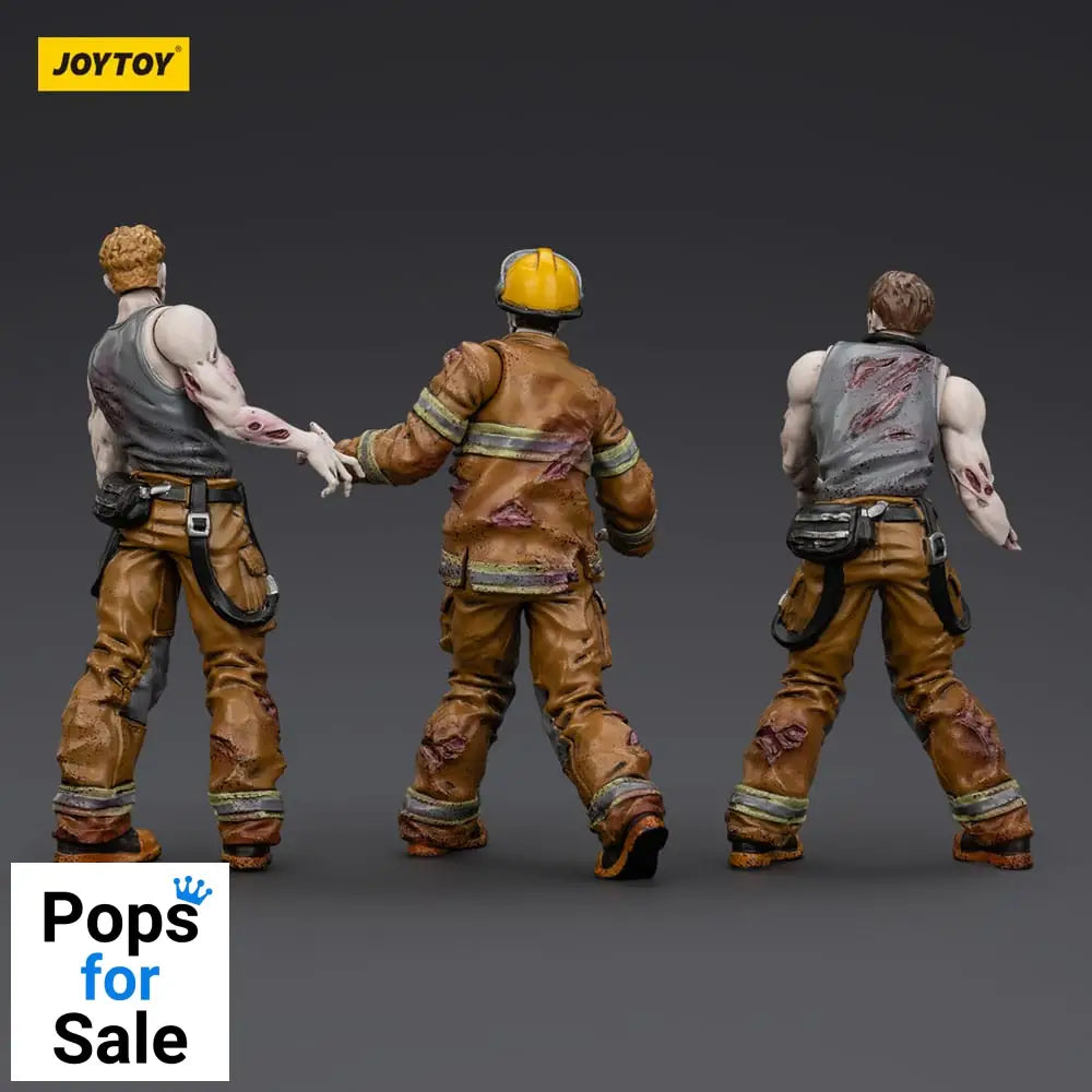 Zombie Dark Source Action Figures 3-Pack Firefighters 8 cm