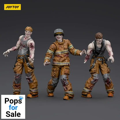 Zombie Dark Source Action Figures 3-Pack Firefighters 8 cm