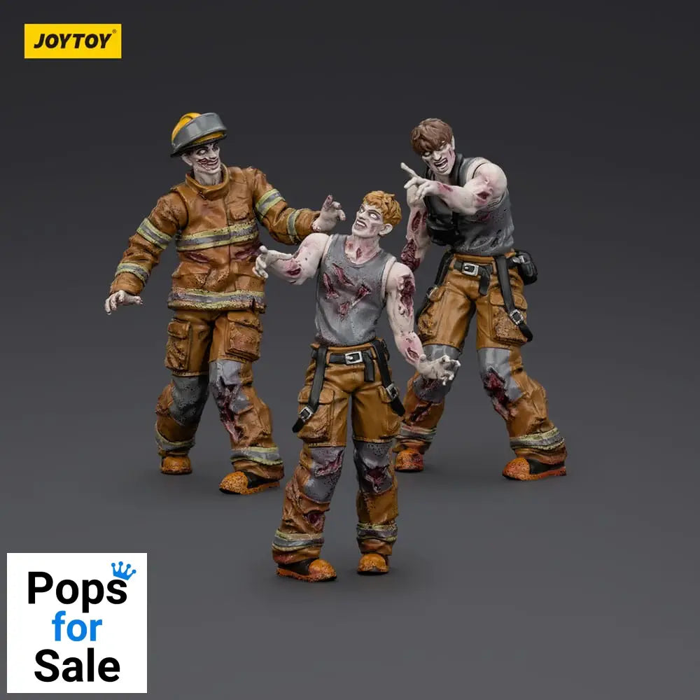 Zombie Dark Source Action Figures 3-Pack Firefighters 8 cm