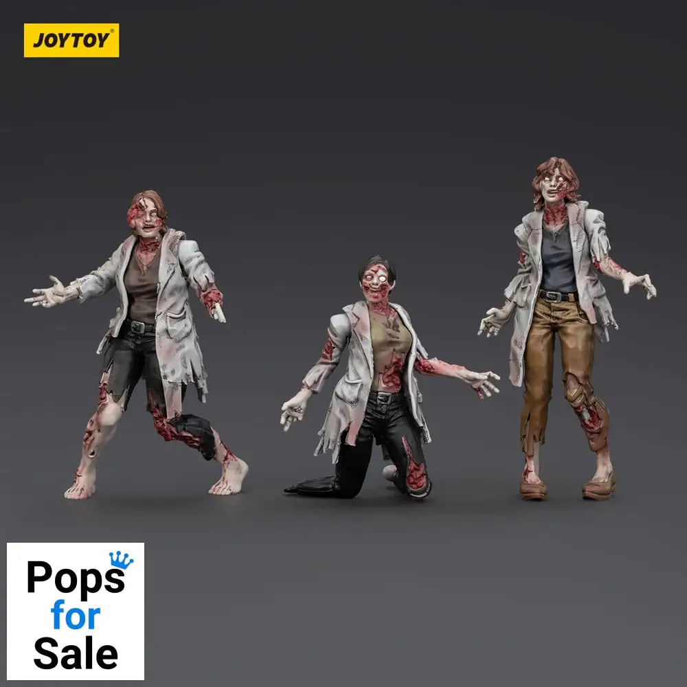 Zombie Dark Source Action Figures 3-Pack Scientists (Female) 8 cm