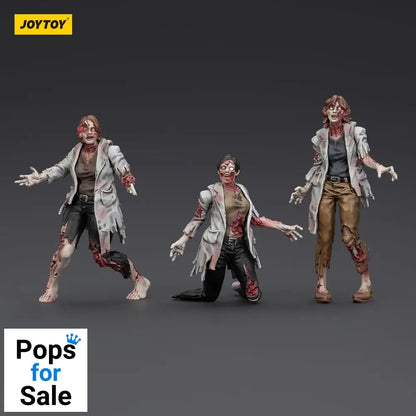 Zombie Dark Source Action Figures 3-Pack Scientists (Female) 8 cm