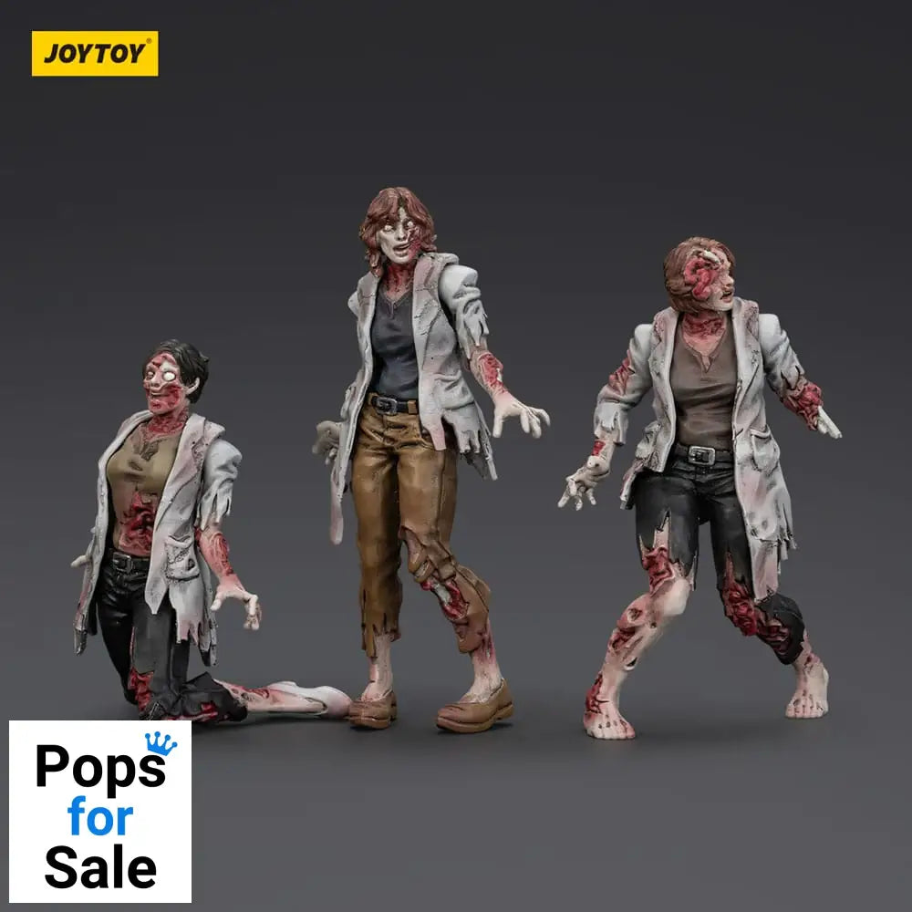 Zombie Dark Source Action Figures 3-Pack Scientists (Female) 8 cm Action figures