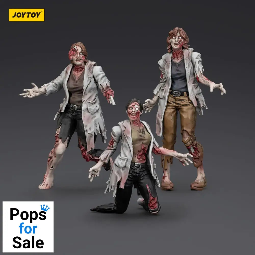Zombie Dark Source Action Figures 3-Pack Scientists (Female) 8 cm