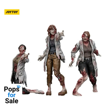 Zombie Dark Source Action Figures 3-Pack Scientists (Female) 8 cm Action figures