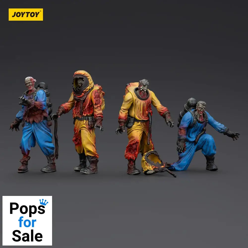 Zombie Dark Source Action Figures 4-Pack Biochemical Lab Team 8 cm