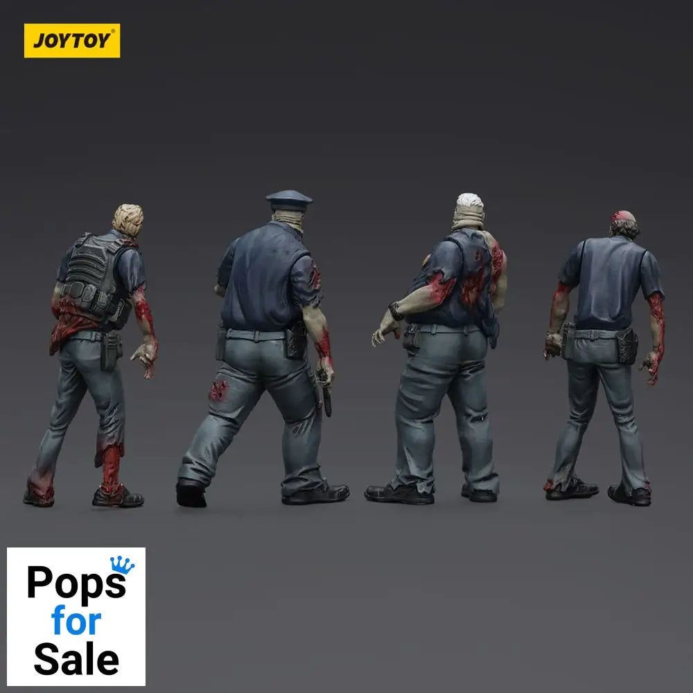 Zombie Dark Source Action Figures 4-Pack Police (Male) 8 cm