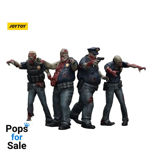 Zombie Dark Source Action Figures 4-Pack Police (Male) 8 cm Action figures