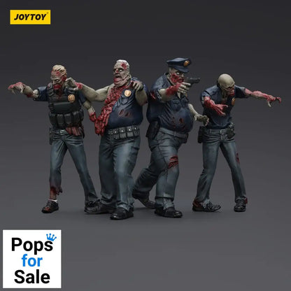 Zombie Dark Source Action Figures 4-Pack Police (Male) 8 cm Action figures
