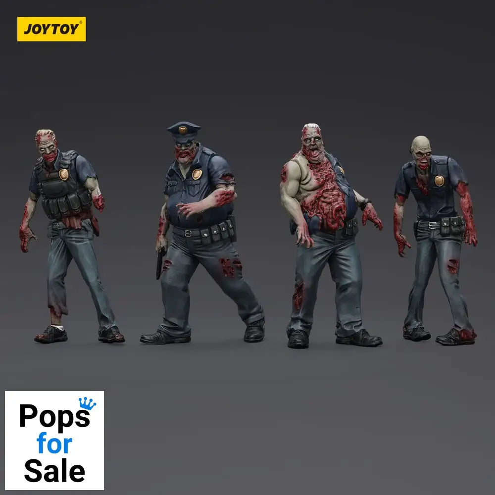 Zombie Dark Source Action Figures 4-Pack Police (Male) 8 cm