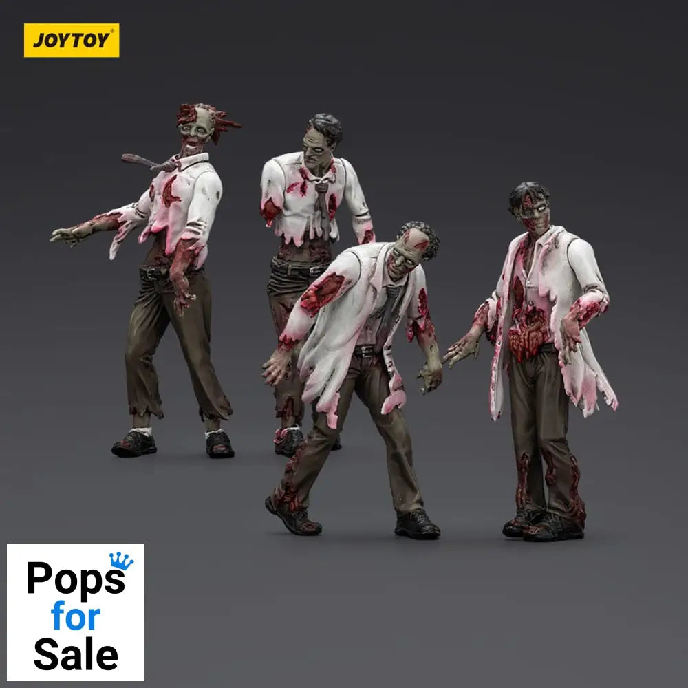 Zombie Dark Source Action Figures 4-Pack Scientists (Male) 8 cm