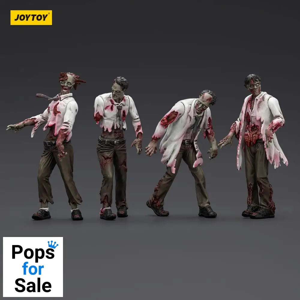 Zombie Dark Source Action Figures 4-Pack Scientists (Male) 8 cm