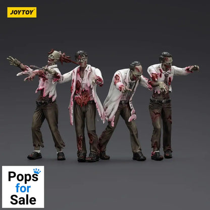 Zombie Dark Source Action Figures 4-Pack Scientists (Male) 8 cm