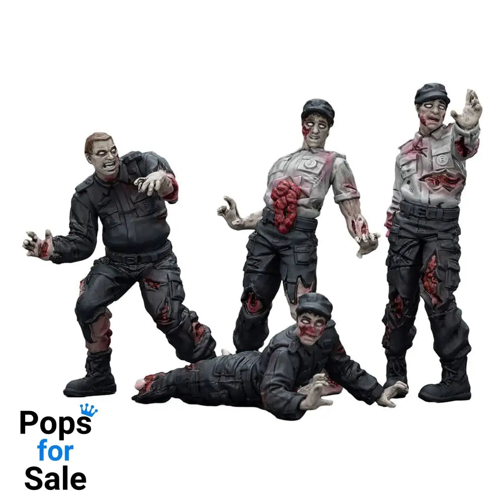 Zombie Dark Source Action Figures 4-Pack Security Guards 8 cm