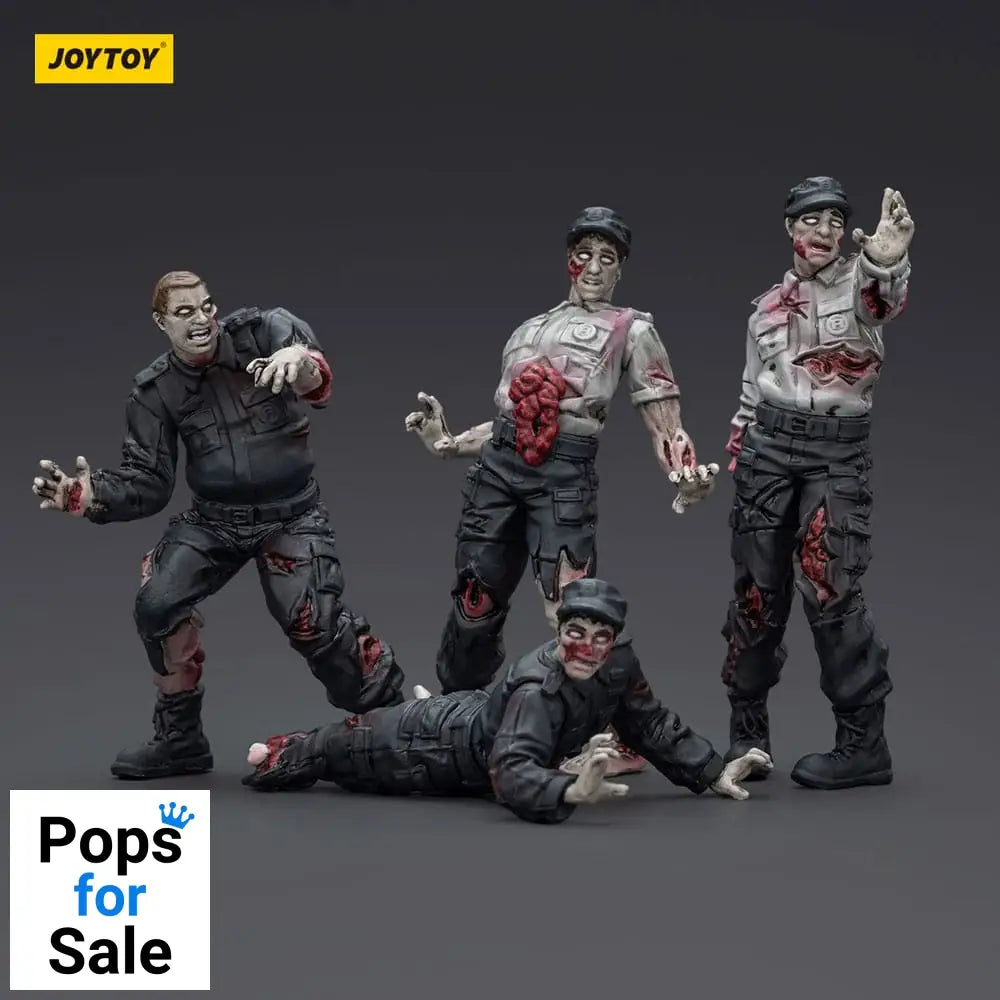 Zombie Dark Source Action Figures 4-Pack Security Guards 8 cm