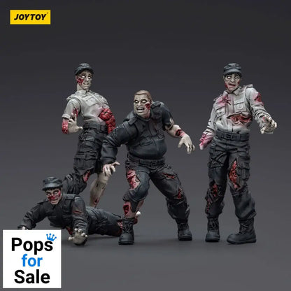 Zombie Dark Source Action Figures 4-Pack Security Guards 8 cm