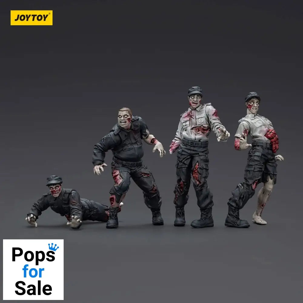 Zombie Dark Source Action Figures 4-Pack Security Guards 8 cm