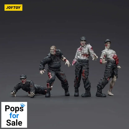 Zombie Dark Source Action Figures 4-Pack Security Guards 8 cm