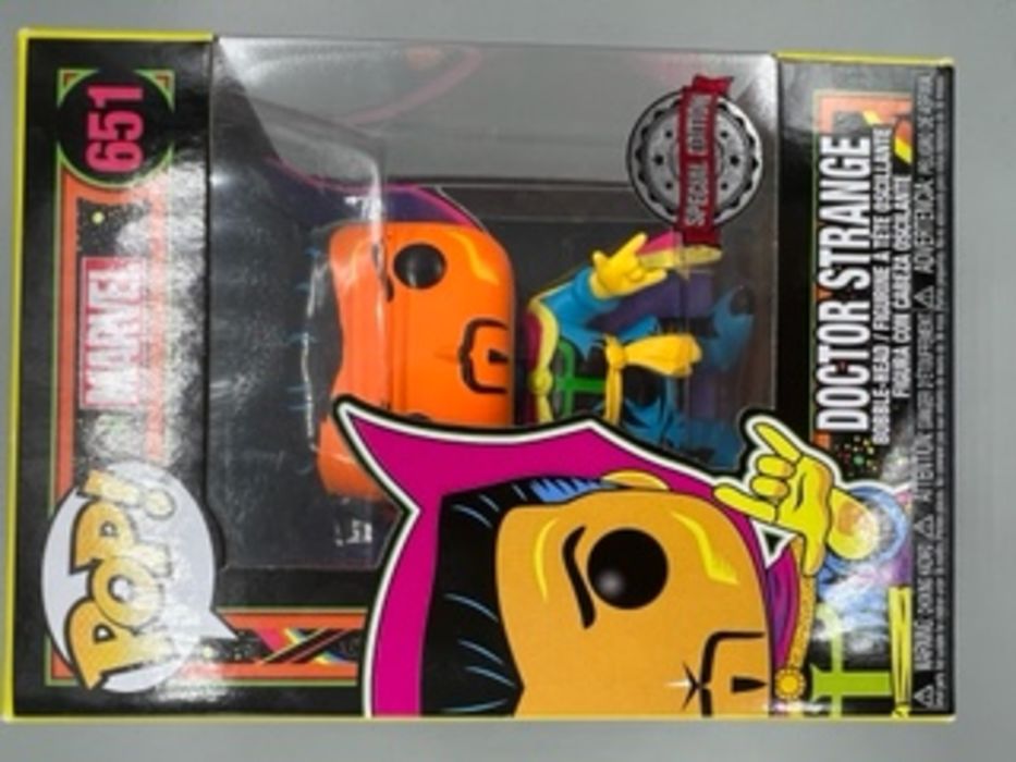 #651 Doctor Strange (Blacklight) Marvel - Box damaged Funko POP