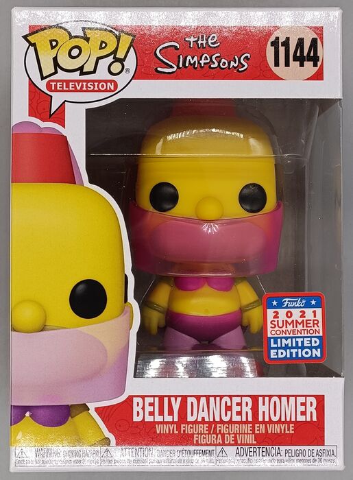 #1144 Belly Dancer Homer - The Simpsons - 2021 Con Box Damaged Funko POP