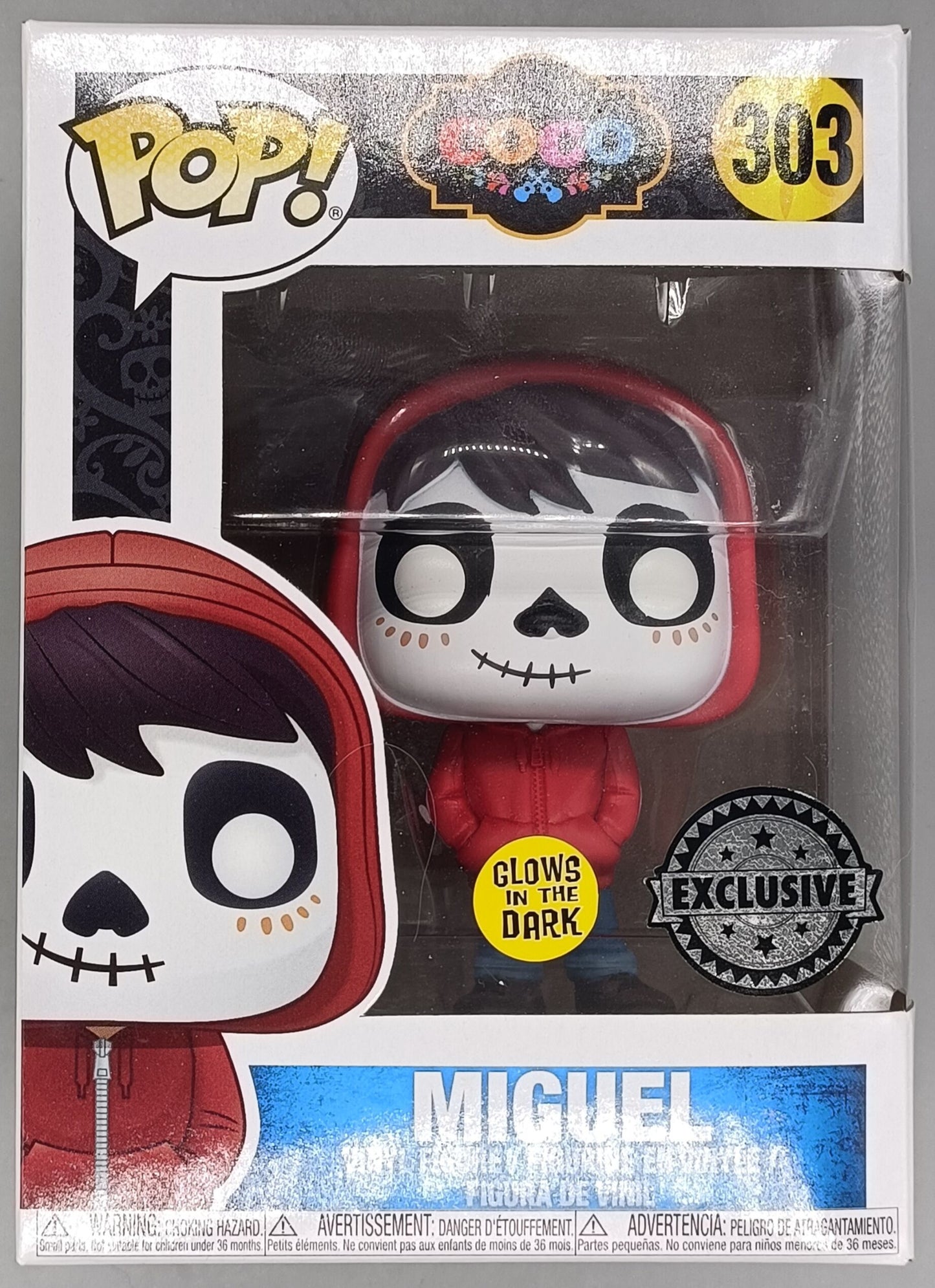 303 Miguel - Glow - Disney Coco -Funko POP - Box Damaged