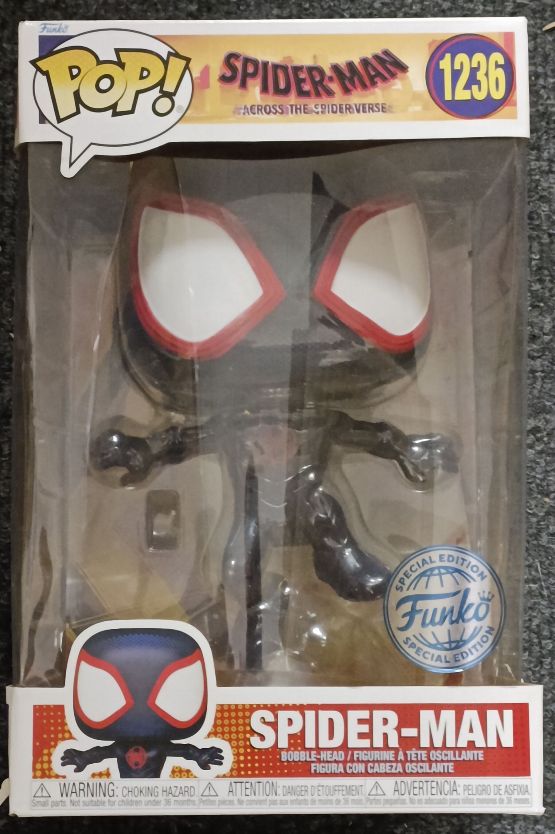 1236 Spider-Man 10 Inch Marvel Across the Spider-Verse Funko POP - Box Damaged
